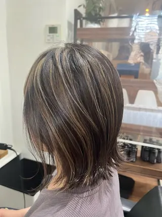 ミディアム ✨🎨ブリーチなし 透明感カラー✨美友のヘアスタイル