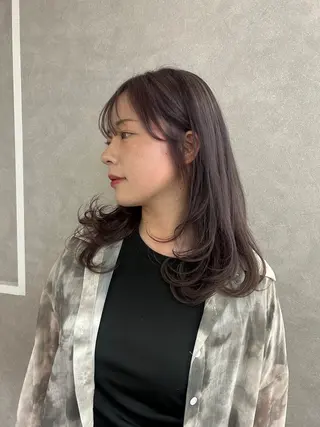 セミロング モテ髪美容師♡ ひなたのヘアスタイル
