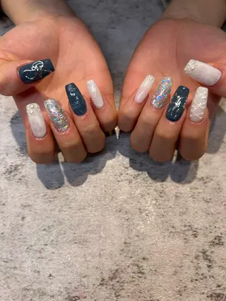 ネイル mellow:ｸﾙﾐ ﹡˖˟༝🎀˖˟ ༝のネイルデザイン