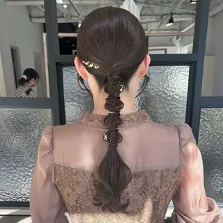 ロング mio ︴ アレンジ ︴ 透明感カラーのヘアスタイル