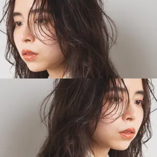 セミロング カラー 北間 寛哉のヘアスタイル