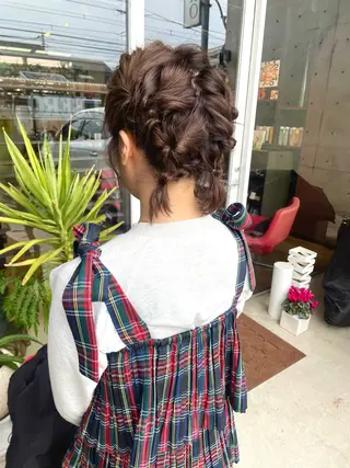 ミディアム ヘアアレンジ 日高 香織のヘアスタイル