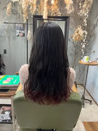 ロング カラー フクウラ ミホのヘアスタイル