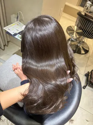 セミロング カラー 韓国レイヤー×モテ髪 /MITSUKI🤍のヘアスタイル