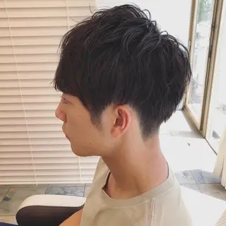 ショート カラー パーマ メンズ メンズサロン💈 吉岡陽【中野】のヘアスタイル