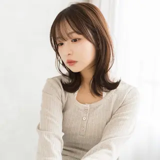 ミディアム カラー 透明感カラー/ セット/SAKURAのヘアスタイル