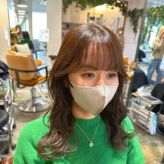 セミロング カラー ヘアアレンジ 🇰🇷韓国スタイル レイヤー/ayanaのヘアスタイル