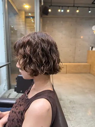 ショート 🌿朝5分でお洒落 パーマスタイル🌿のヘアスタイル