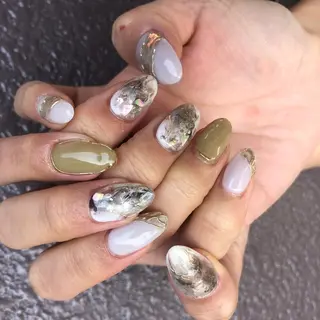 ロング カラー ヘアアレンジ キッズ ネイル マツエク・マツパ 福田 加奈のネイルデザイン