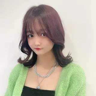 ミディアム カラー TSUYOSHI 韓国ヘア/くびれヘアのヘアスタイル