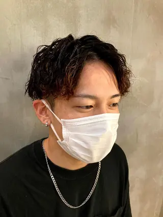 ショート パーマ メンズ 波巻きスパイラルパー マ/シャドウパーマ駿のヘアスタイル