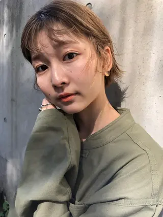 ショート カラー ヘアアレンジ 早瀬裕之 パーマのヘアスタイル