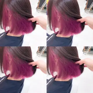 ミディアム カラー ウルフカット ハッシュカット/七海のヘアスタイル