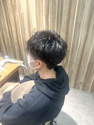 ショート パーマ メンズ カラーモデル０円／ 🎀Nanase‎のヘアスタイル