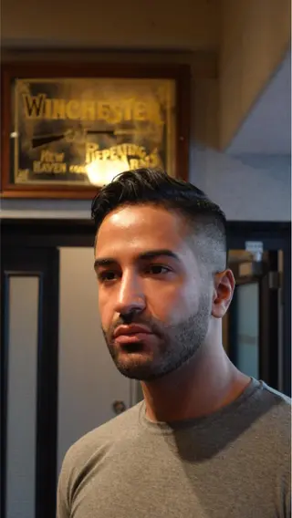 ショート メンズ メンズ眉毛ワックス 青山英憲のヘアスタイル