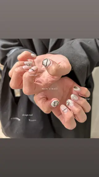 メンズ ネイル メンズ特化🏹カット パーマ/チヒロ🤍のヘアスタイル