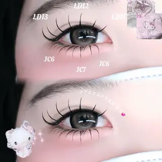 マツエク・マツパ 🩶LED＆ダブル フラットRAN🪽のマツエク・マツパデザイン