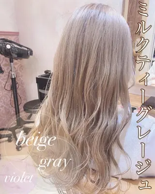 セミロング 韓国風ヘア✻透明感 カラー✻yukaのヘアスタイル