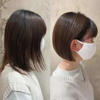 ミディアム カラー パーマ ヘアアレンジ 🌈小顔似合わせ SHIHO🌈のヘアスタイル