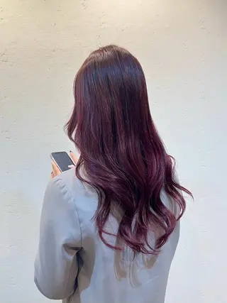 ロング カラー 内沼 恵留菜のヘアスタイル