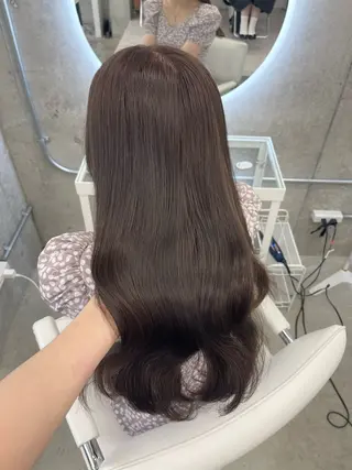 セミロング レイヤーカット 透明感カラー表参道のヘアスタイル