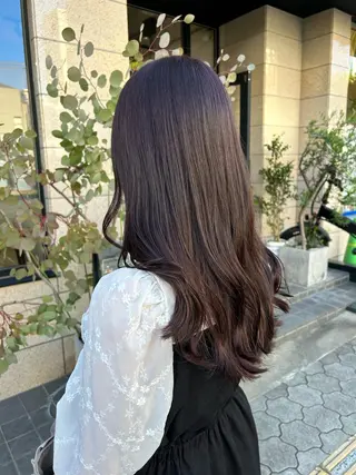 ロング カラー 1回で綺麗になる 髪質改善 小山光のヘアスタイル