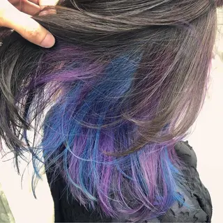 セミロング カラー 原宿サロン代表 デザインカラー伊藤卓のヘアスタイル