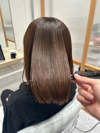 ミディアム 髪質改善 髪質改善カラーゆうひのヘアスタイル