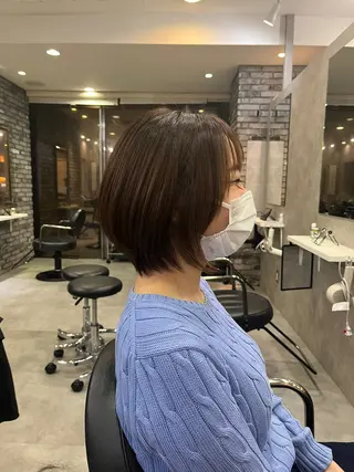 ショート カラー 平尾/高宮/艶カラー /ハイライト/綜一郎のヘアスタイル