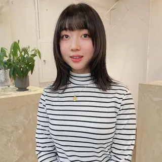 ミディアム スギヤマ ショウゴのヘアスタイル