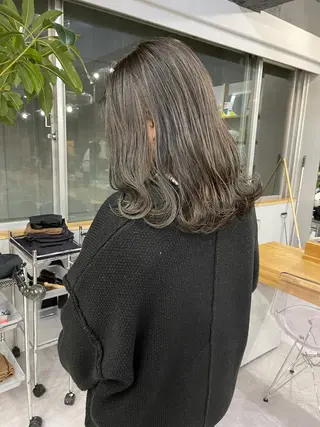 セミロング カラー Reb_keiji 👑小倉圭司のヘアスタイル