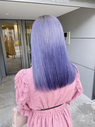 ロング カラー ヘアアレンジ メンズ キッズ 💟Chloe原宿店 🩶ハイトーンのヘアスタイル