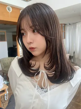 ミディアム カラー 望月威吹/表参道/レ イヤー/似合わせのヘアスタイル