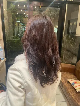 ロング パーマ 抜きっぱなしブロンド /ハイトーン/カナタのヘアスタイル