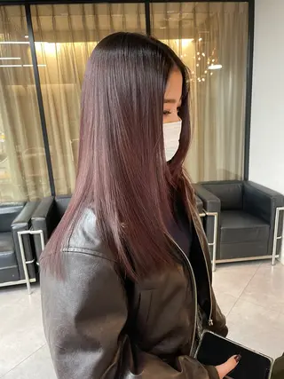 ロング カラー ヘアアレンジ 韓国×艶髪 さきのヘアスタイル
