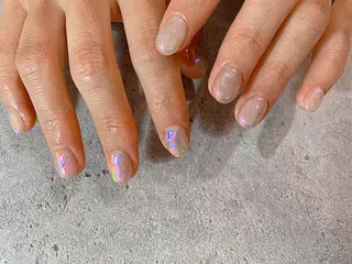 ショート カラー ネイル マツエク・マツパ illum hicariのネイルデザイン