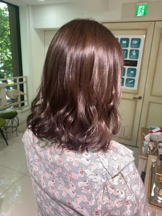 セミロング カラー ヘアアレンジ 透明感カラー 古山 結季🌙🖤のヘアスタイル