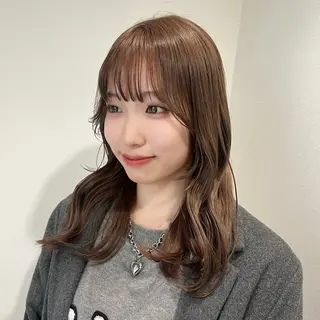 セミロング カラー 髪質改善/韓国ヘア 顔まわり特化yutoのヘアスタイル