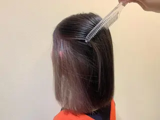 ミディアム カラー ヘアアレンジ キッズ ネイル マツエク・マツパ 切りっぱなしヘアボブ ミディアムヘアRYOのヘアスタイル