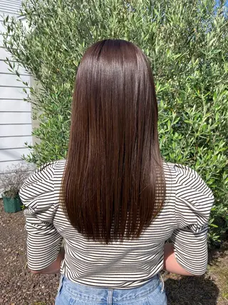 セミロング カラー 【ツヤ髪特化】 スズキアキエのヘアスタイル