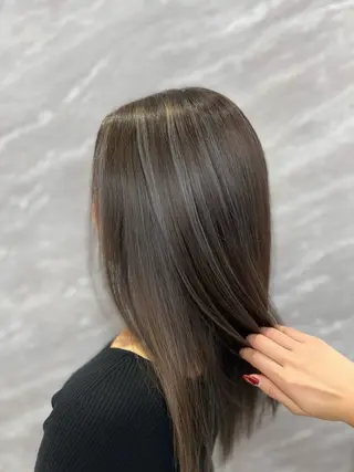 セミロング eco/堀江/ 艶カラー/髪質改善のヘアスタイル