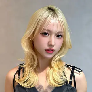 ミディアム RYU韓国ヘア/レイ ヤー/透明感艶カラーのヘアスタイル