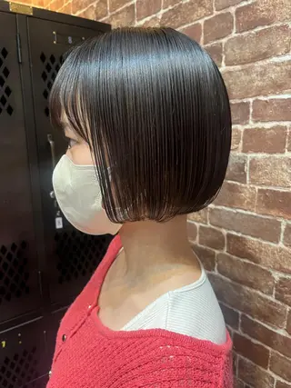 ショート カラー パーマ ヘアアレンジ メンズ キッズ ネイル マツエク・マツパ アイブロウ 久木原 ゆりのヘアスタイル