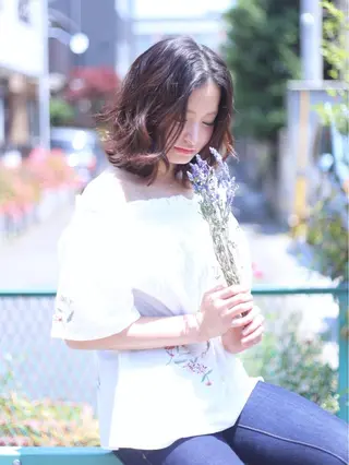 ミディアム カラー 髪質改善💍 natsukiのヘアスタイル