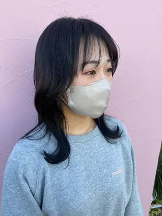 セミロング カラー 似合わせレイヤー/ Wカラー🧸こころのヘアスタイル