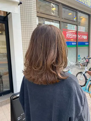 ミディアム カラー 髪質改善 大内翔太のヘアスタイル