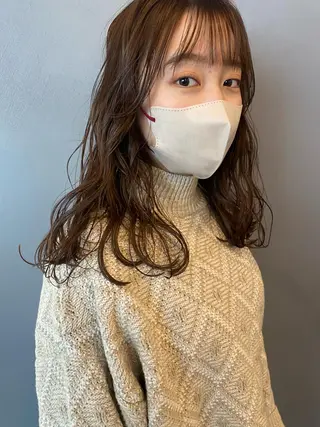 ミディアム カラー 砂原 ひよりのヘアスタイル