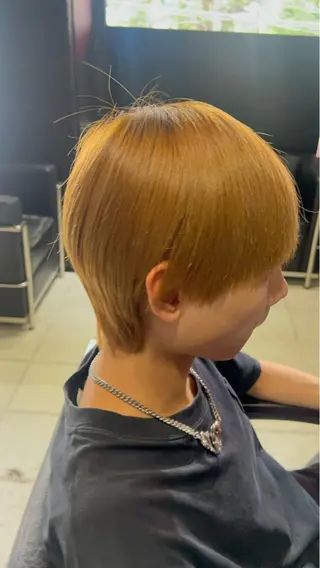 ショート メンズ 【フェザーパーマ】 【縮毛矯正】鶴田文のヘアスタイル