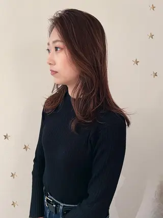 セミロング 市川 千夏のヘアスタイル