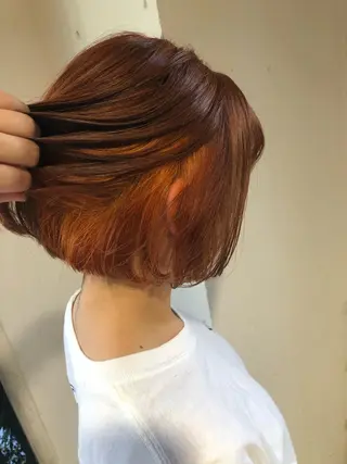 ショート カラー ヘアアレンジ メンズ キッズ ネイル マツエク・マツパ 透明感カラー🤎 ゆりのヘアスタイル